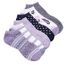 Alternate Image 1 for Muk Luks Women's Ankle Pattern Socks - 6 Pairs
