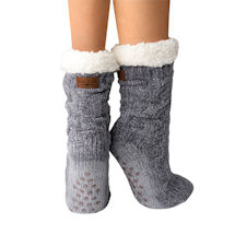Alternate Image 1 for Chenille Slipper Socks