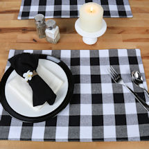 Alternate image for Buffalo Plaid Cotton Placemats - Set of 4