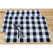 Alternate image for Buffalo Plaid Cotton Placemats - Set of 4