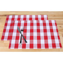 Alternate Image 1 for Buffalo Plaid Cotton Placemats - Set of 4