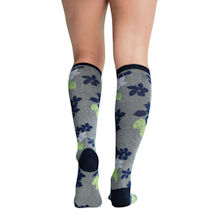 Alternate Image 6 for Kickstart Women's Moderate Compression Knee High Pattern Socks - 1 Pair