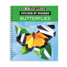 Alternate Image 1 for Sticker by Number Butterflies or Birds Spiral-Bound Activity Books