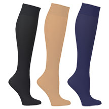 Alternate image for Celeste Stein Women's Extra Wide Calf Moderate Compression Knee High Stockings- 3 Pack