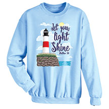 Alternate image for Let Your Light Shine T-Shirts or Sweatshirts