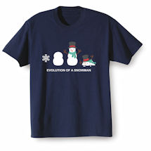 Alternate Image 1 for Evolution of a Snowman T-Shirt or Sweatshirt