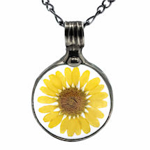 Alternate Image 1 for Pressed Sunflower Necklace