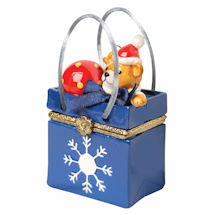 Porcelain Surprise Christmas Ornaments - Snowflake Gift Bag