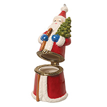 Alternate image for Porcelain Surprise Ornament - Vintage Santa with Tree