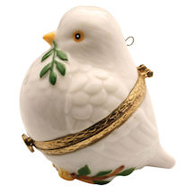Porcelain Surprise Ornament - Peace Dove