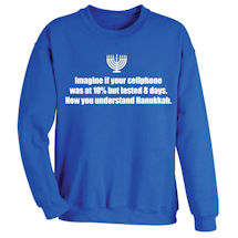 Alternate Image 1 for The Miracle of Hanukkah T-Shirt or Sweatshirt 