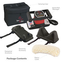 Alternate image Jeanie Rub Massager Professional Package - Electric Massager with Para-Spinal and Extremity Attachments, Fleece Pad, and Shoulder Bag