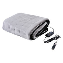 Alternate image Heated 12v Outlet Electric Car Blanket - Gray