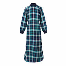 Alternate Image 4 for Women's Flannel Lounger Long Plaid Night Gown