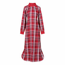 Alternate image for Women's Flannel Lounger Long Plaid Night Gown