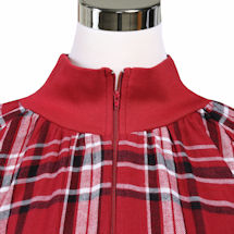Alternate Image 2 for Women's Flannel Lounger Long Plaid Night Gown