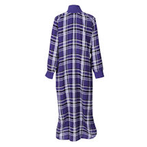 Alternate Image 10 for Women's Flannel Lounger Long Plaid Night Gown