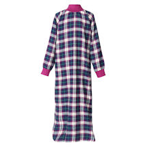 Alternate Image 7 for Women's Flannel Lounger Long Plaid Night Gown