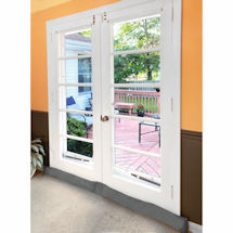 Alternate Image 4 for Home District French Door Draft Dodger - Weighted Door and Window Breeze Guard, Noise Blocker, Bug Stopper
