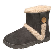 Product Image for Avanti Ember Womens Slipper Boots - Indoor/Outdoor Microsuede Booties, Faux Fur