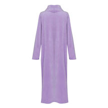 Alternate Image 5 for Women's Velour Long Sleeve Lounge Dress Cowl Neck House Dress 