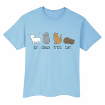 Alternate Image 1 for One Two Three Cat T-Shirt or Sweatshirt