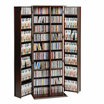 Product Image for Grande Locking Media Storage Cabinet with Shaker Doors - Espresso