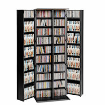Product Image for Grande Locking Media Storage Cabinet with Shaker Doors - Black