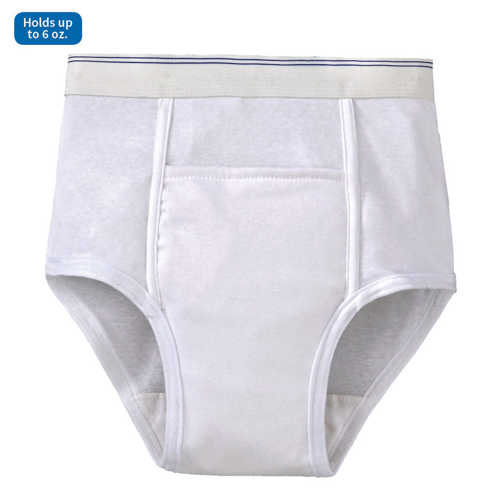 Men's Washable Incontinence Underwear - Cotton Brief | Support Plus