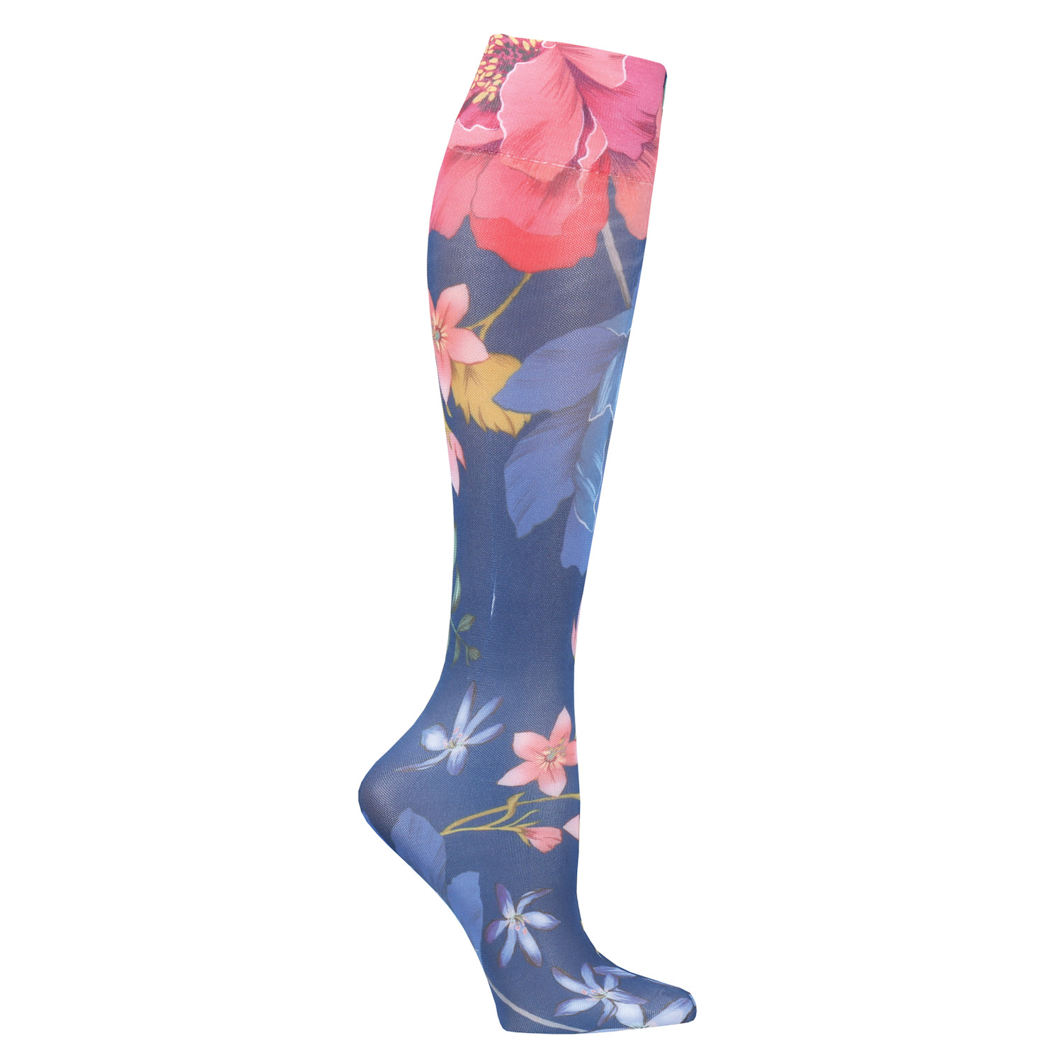 Celeste Stein Women's Mild Compression Wide Calf Stockings - Navy ...